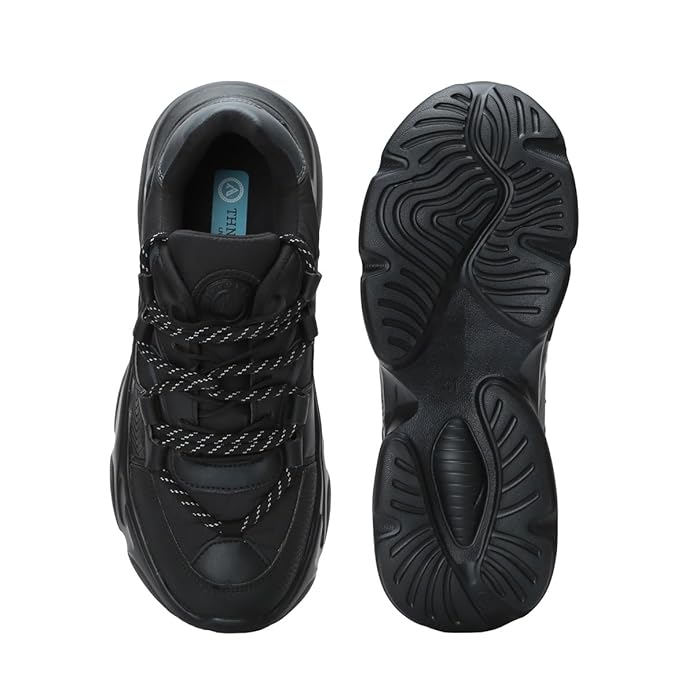 BlackMen's Casual Lace-Up Lightweight Running Shoes