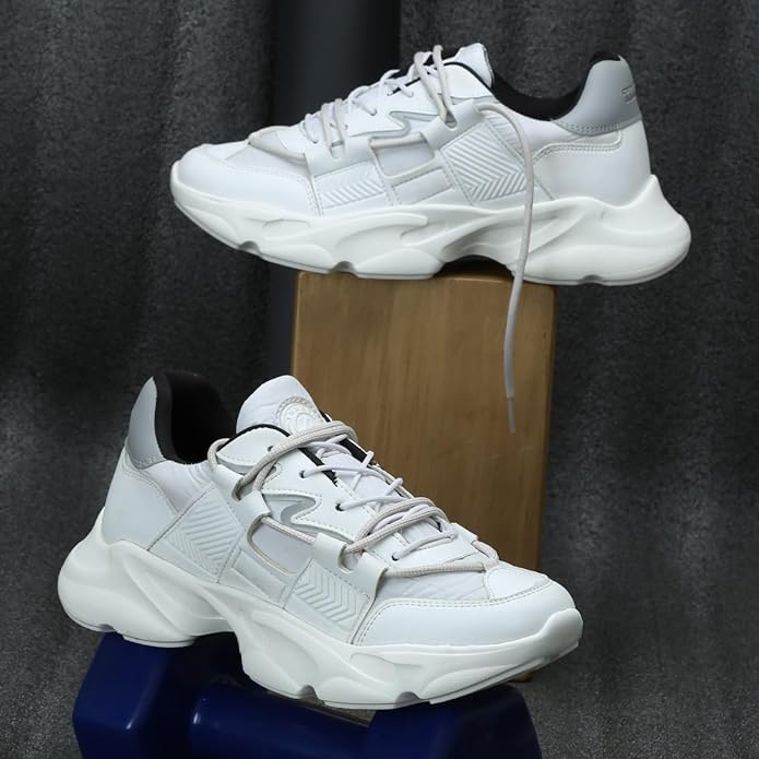 WhiteMen's Casual Lace-Up Lightweight Running Shoes