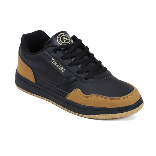 Golden brownMens-Stylish-Sports-Gym-Athletic-Sneakers-(TBA10)