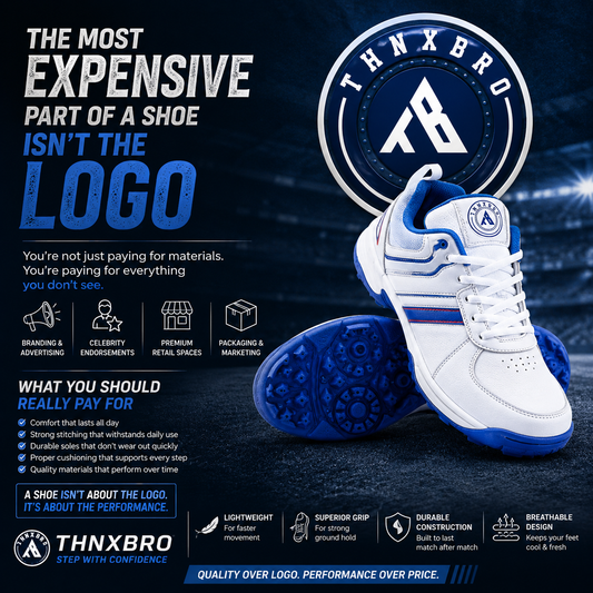 THE MOST EXPENSIVE PART OF A SHOE ISN'T THE LOGO