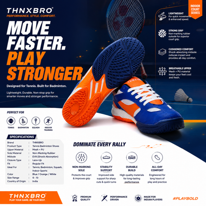 Thnxbro Venom Tennis and Badminton Shoes