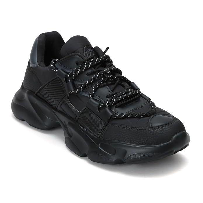 BlackMen's Casual Lace-Up Lightweight Running Shoes 