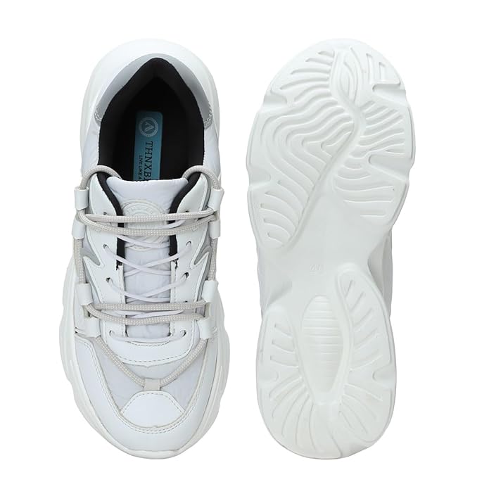 WhiteMen's Casual Lace-Up Lightweight Running Shoes 
