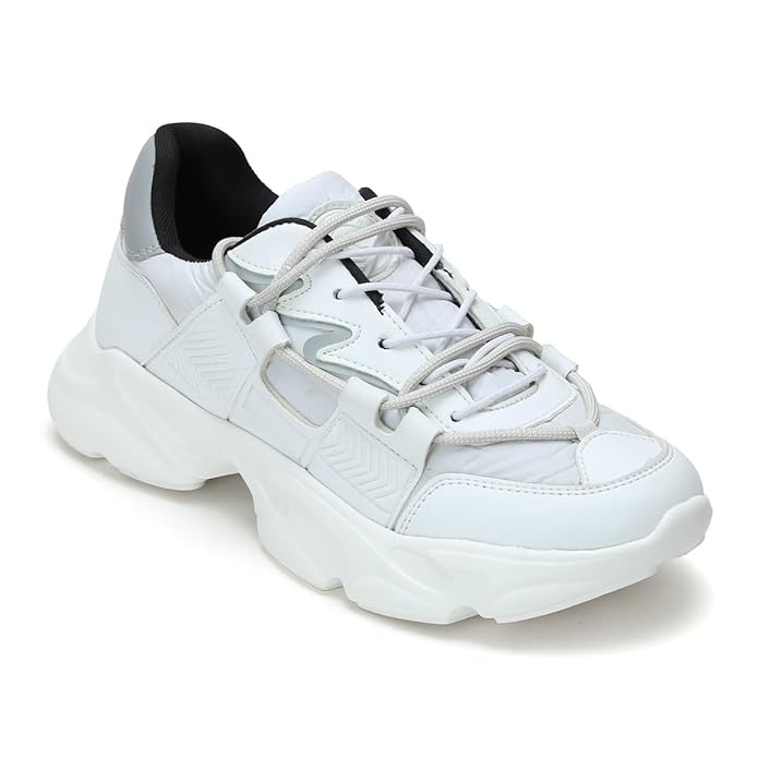 WhiteMen's Casual Lace-Up Lightweight Running Shoes 